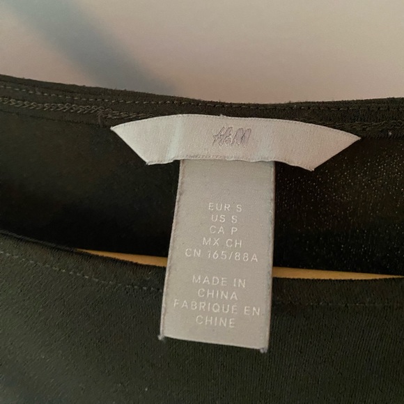 COPY - H&M Olive Green Side Slit Dress / Tunic Top Size Small - Picture 4 of 6